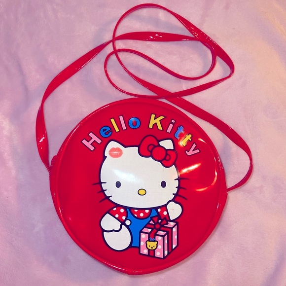 Hello Kitty Handbags - Sanrio Original 1992 Vintage Hello Kitty Round Crossbody Purse